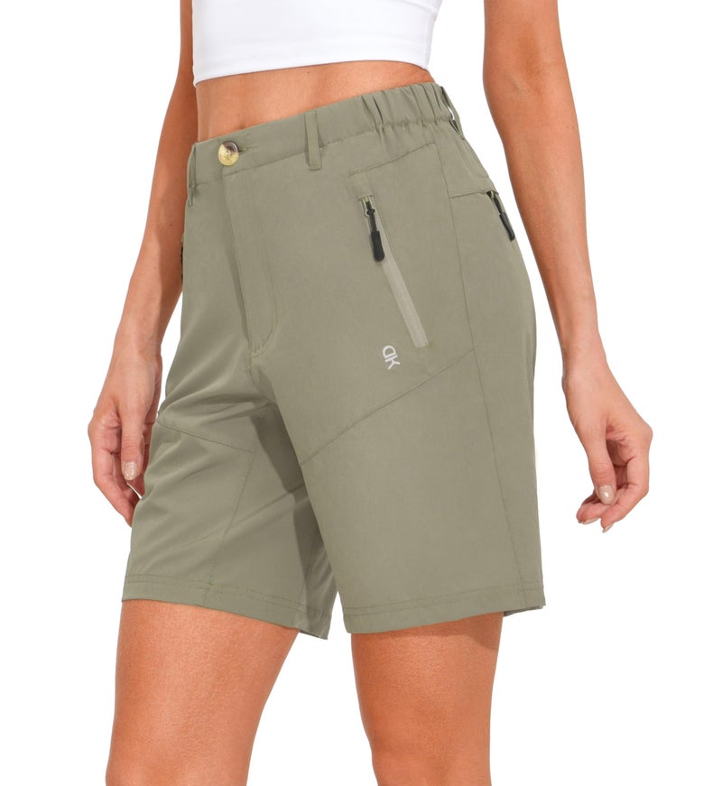 Little Donkey Andy Women's Stretch Quick Dry Cargo Shorts for Hiking, Camping, Travel Silver Sage Size XXL - Image 2
